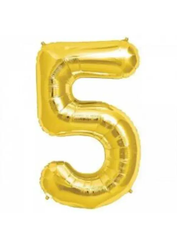 5 Rakam Folyo Balon Altın 75cm