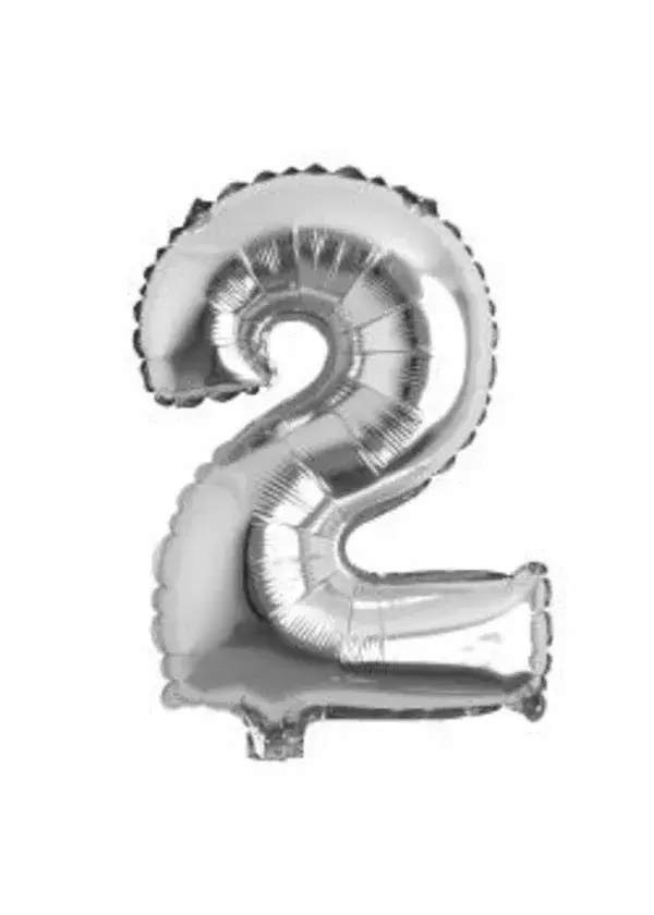 2 Rakam Folyo Balon Gümüş 75cm