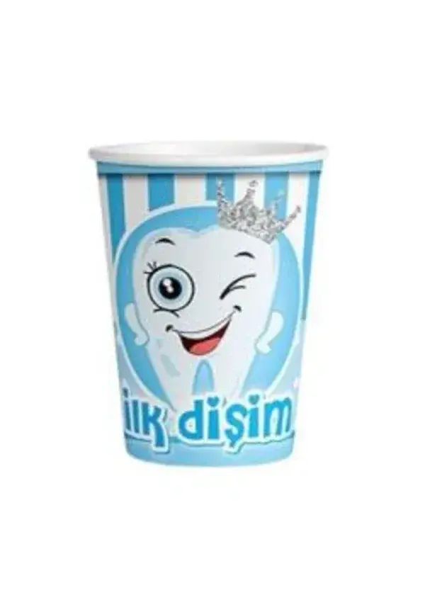 İlk Dişim Erkek Karton Bardak 8'li
