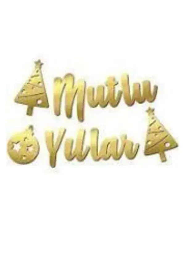 Mutlu Yıllar Kaligrafik Banner 2m