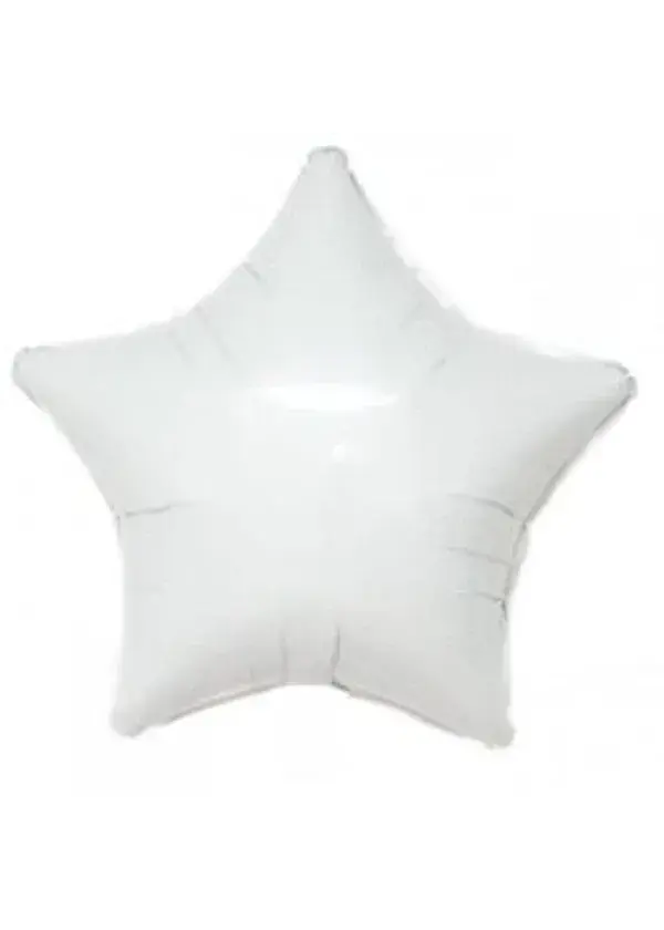 Beyaz Yıldız Folyo Balon 45cm