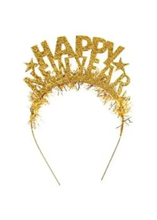 Happy New Year Altın Yılbaşı Parti Tacı