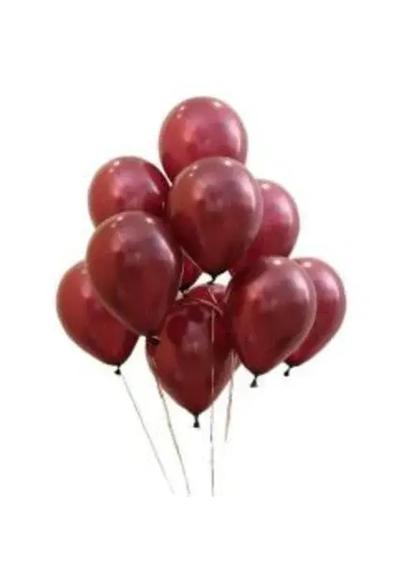 Metalik Bordo Balon 10'lu Paket