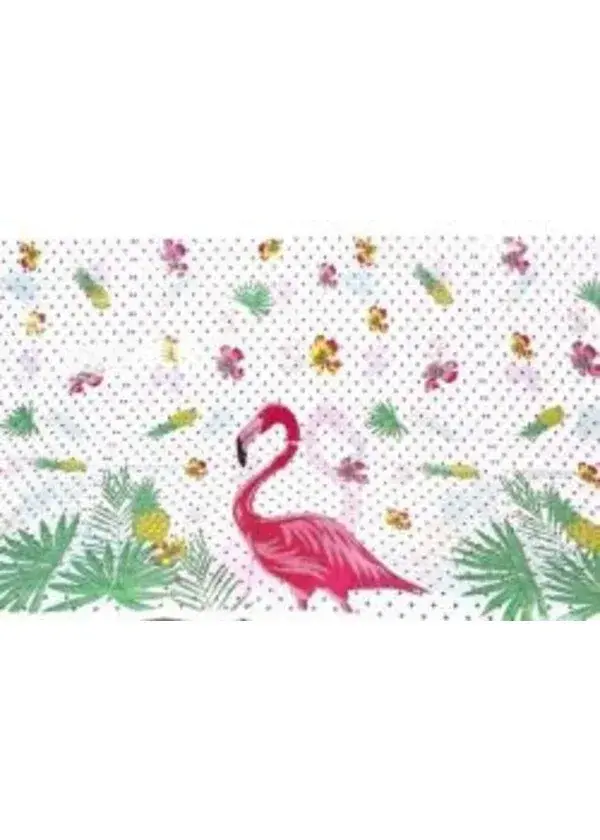 Flamingo Temalı Plastik Masa Örtüsü 120x180cm