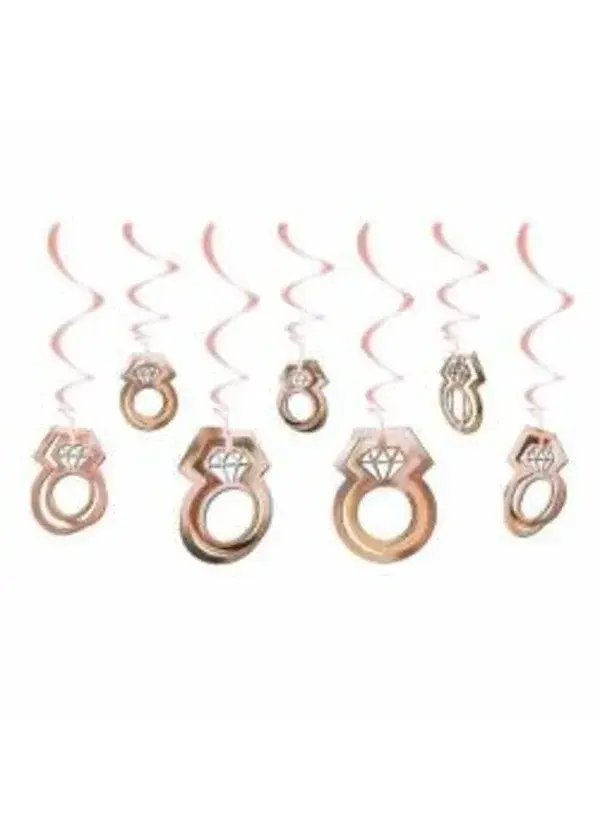 3 D Tavan Yüzük Süs Seti Rose Gold 11'li