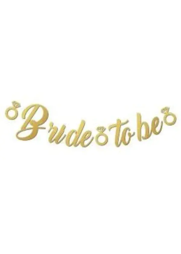 Altın Bride To Be Harf Banner