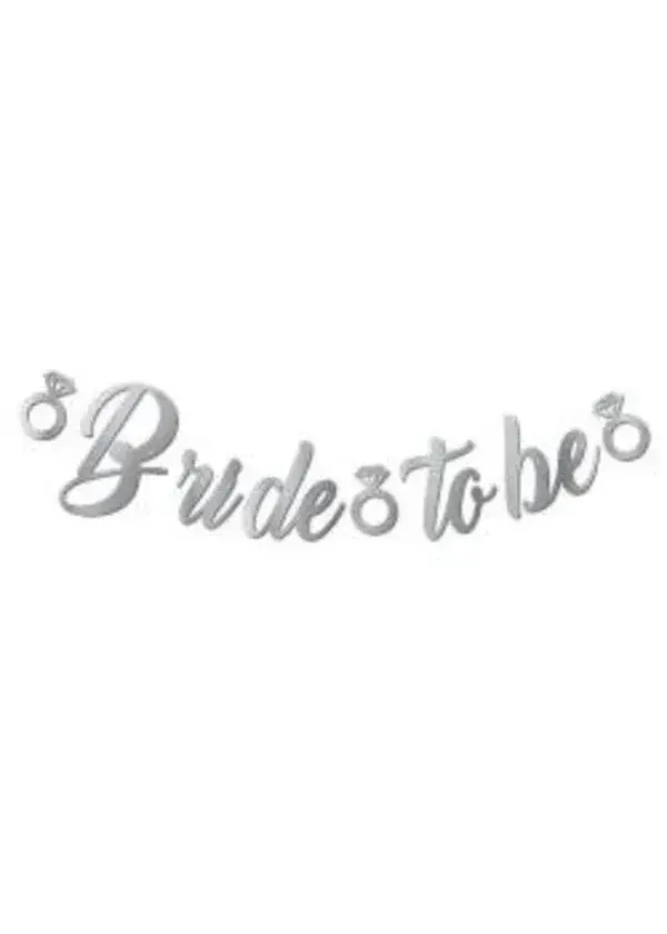 Gümüş Bride To Be Harf Banner
