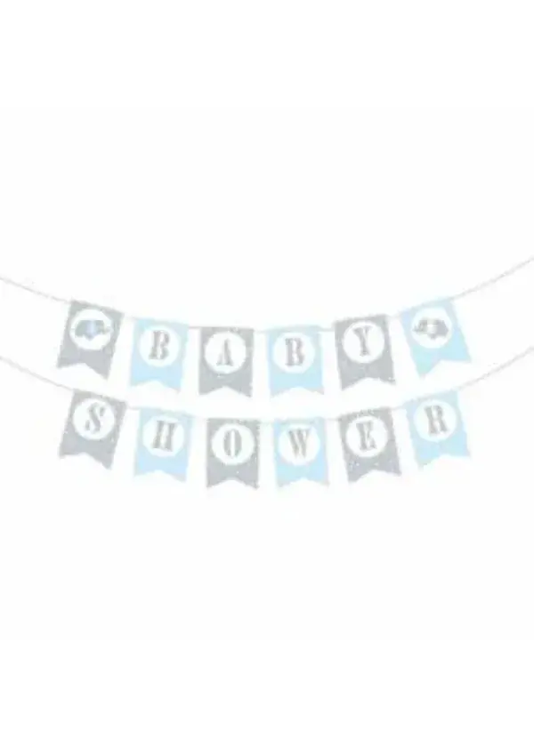 Baby Shower Mavi Harf Banner
