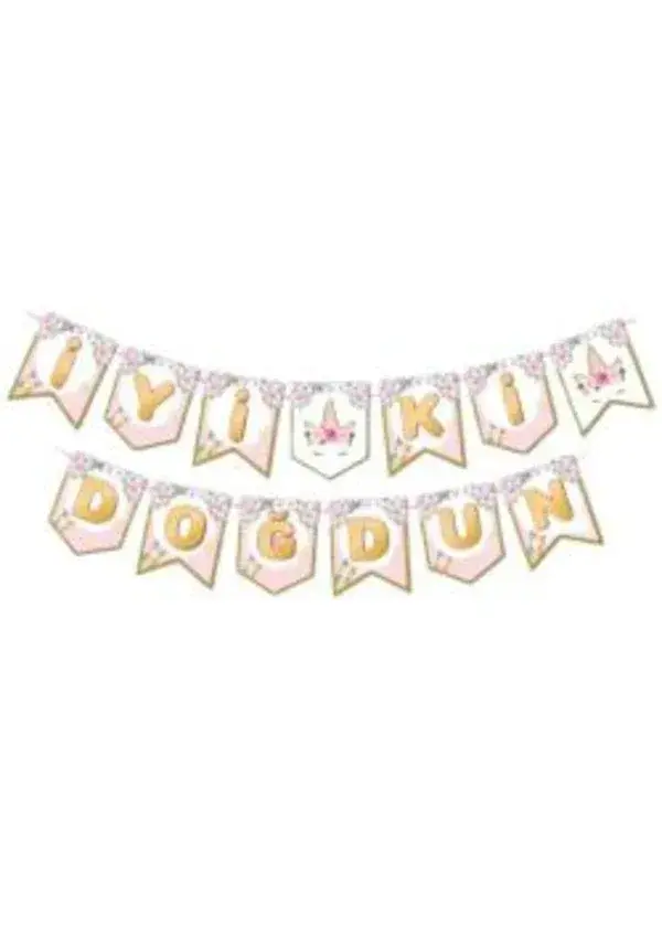 Unicorn İyi ki Doğdun Harf Banner