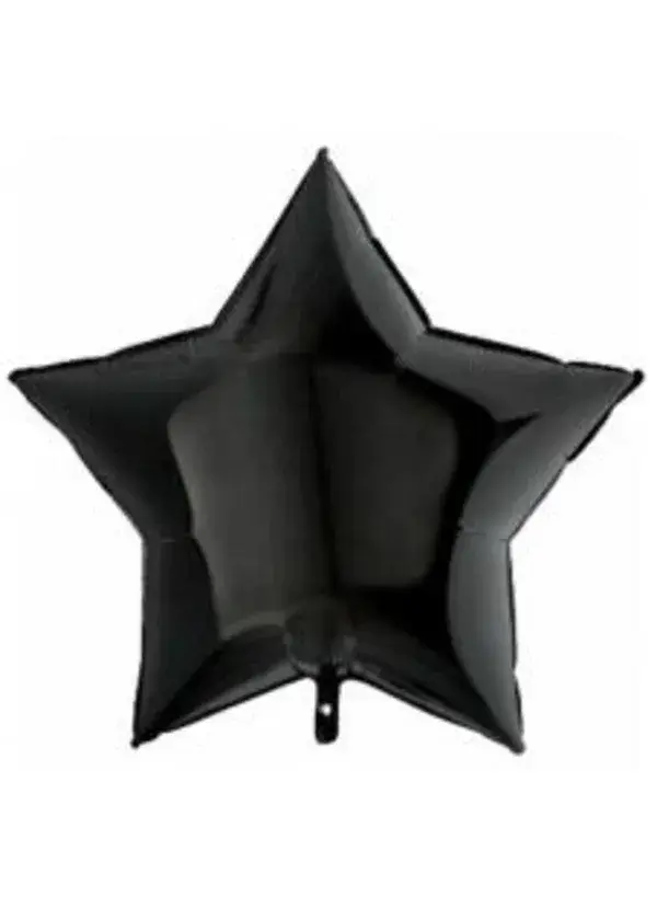 Siyah Yıldız Folyo Balon 45cm