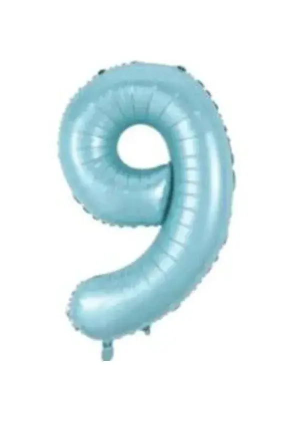 9 Rakam Folyo Balon Mavi 75cm