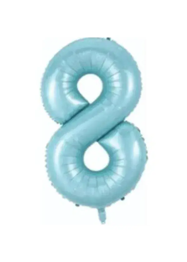 8 Rakam Folyo Balon Mavi 75cm