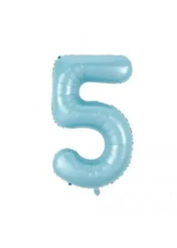 5 Rakam Folyo Balon Mavi 75cm