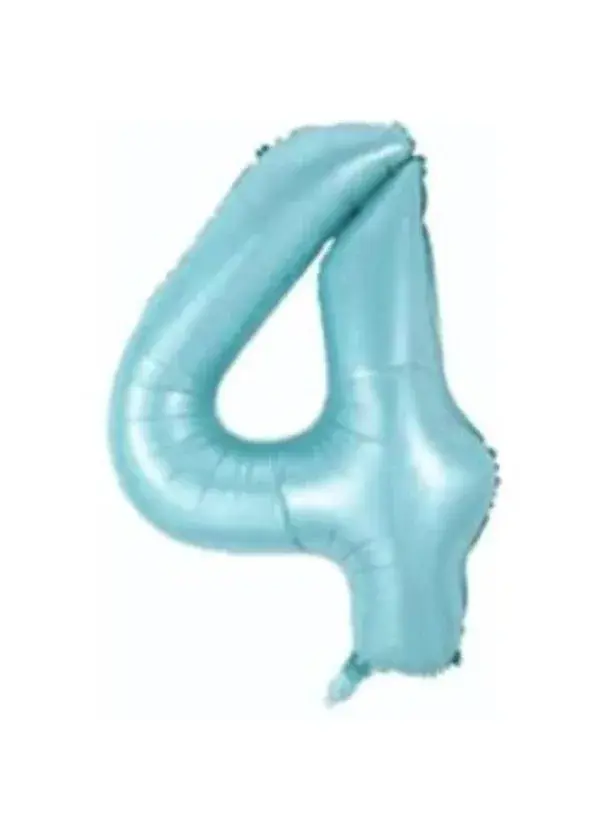 4 Rakam Folyo Balon Mavi 75cm