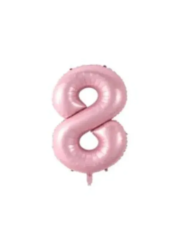 8 Rakam Folyo Balon Pembe 75cm