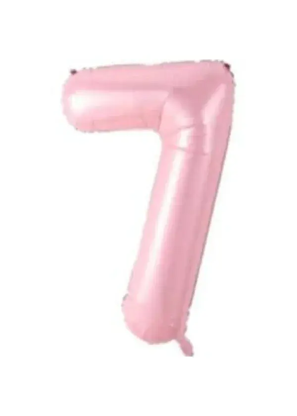 7 Rakam Folyo Balon Pembe 75cm