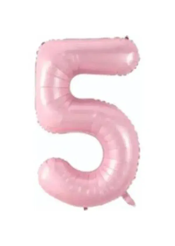 5 Rakam Folyo Balon Pembe 75cm