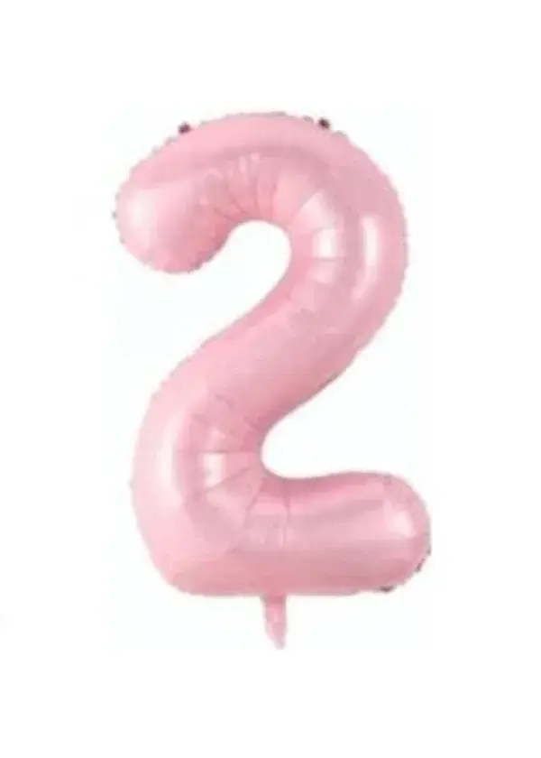 2 Rakam Folyo Balon Pembe 75cm