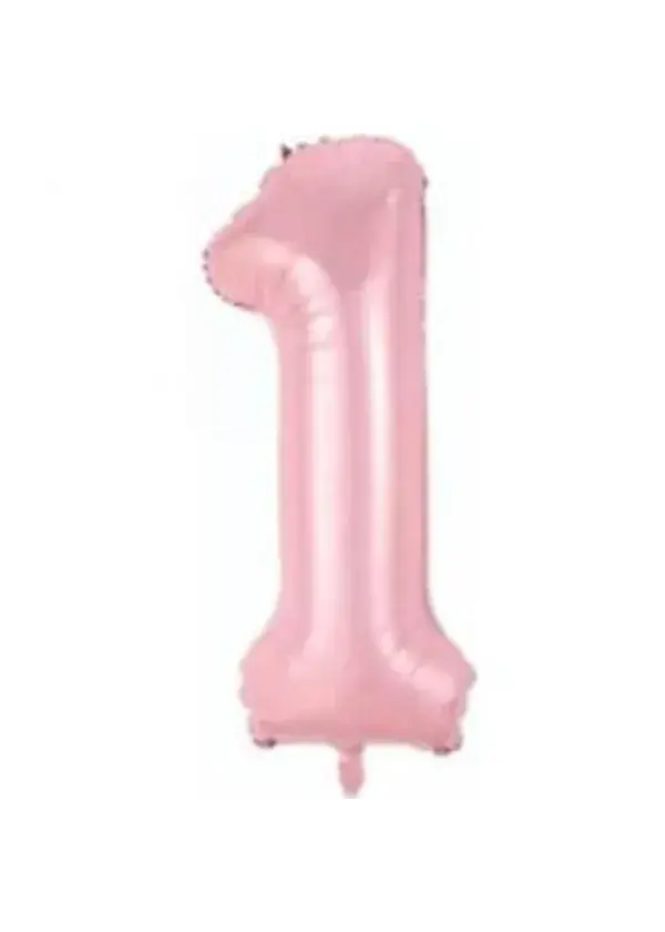 1 Rakam Folyo Balon Pembe 75cm