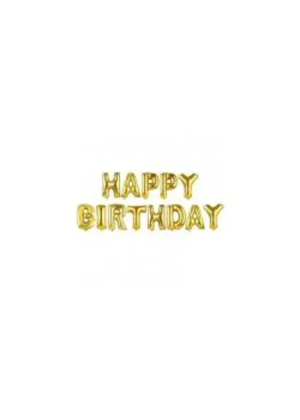 Happy Birthday Altın Folyo Balon Seti