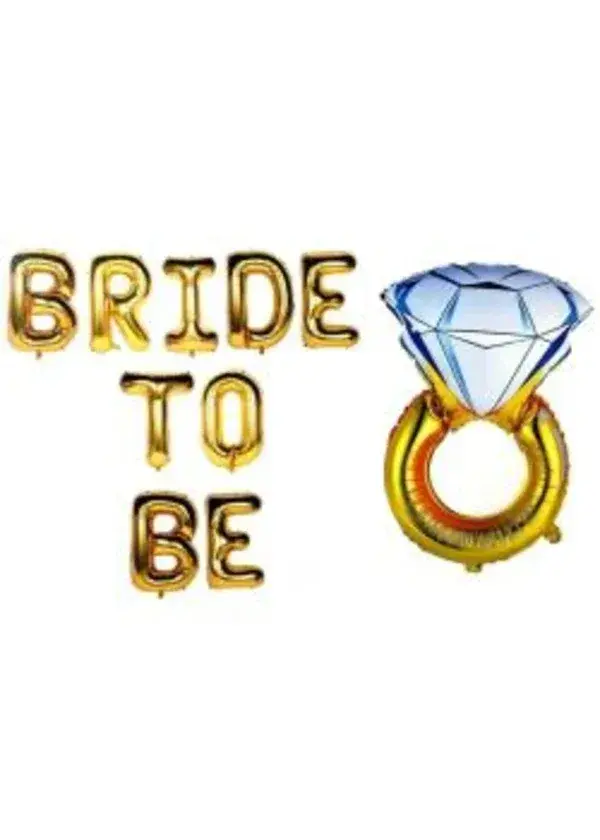Yüzüklü Bride To Be Folyo Altın