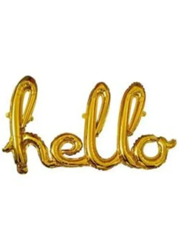 Hello Altın Yazı Folyo Balon