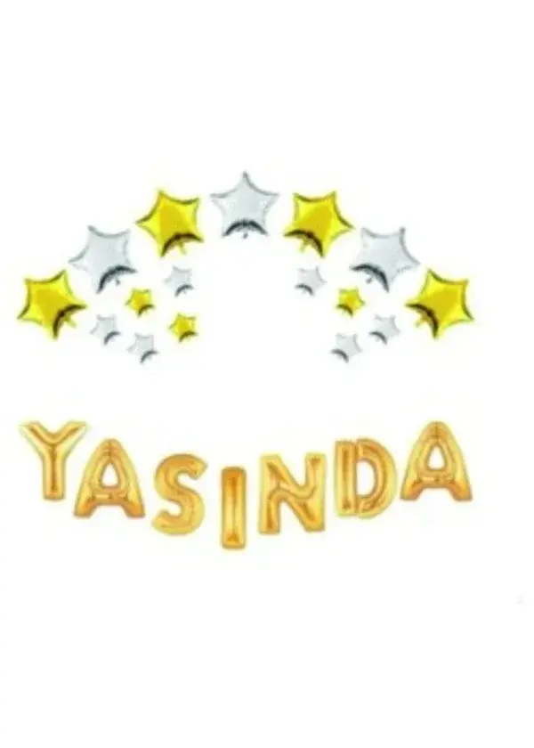 Yaşında Folyo Balon Seti Altın