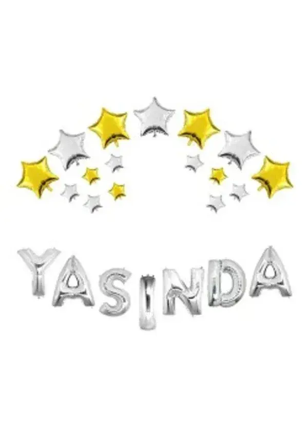Yaşında Folyo Balon Seti Gümüş