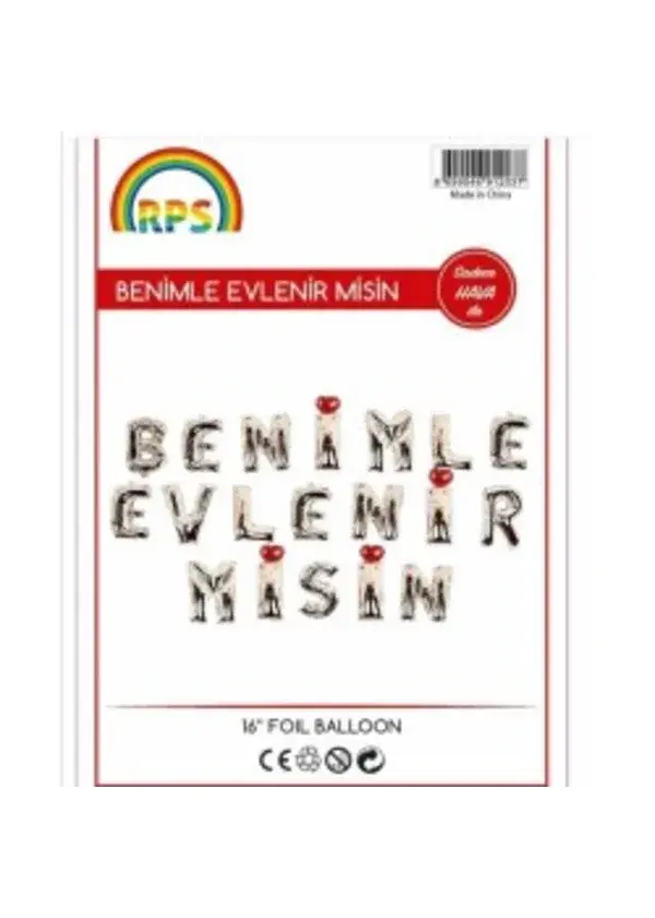 Benimle Evlenirmisin Folyo Balon Seti