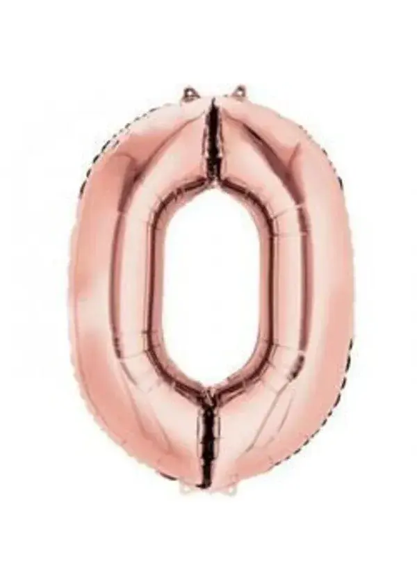 0 Rakam Folyo Balon Rose Gold 40cm