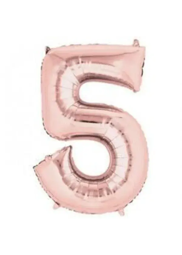 5 Rakam Folyo Balon Rose Gold 40cm