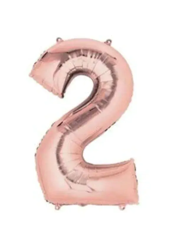 2 Rakam Folyo Balon Rose Gold 40cm