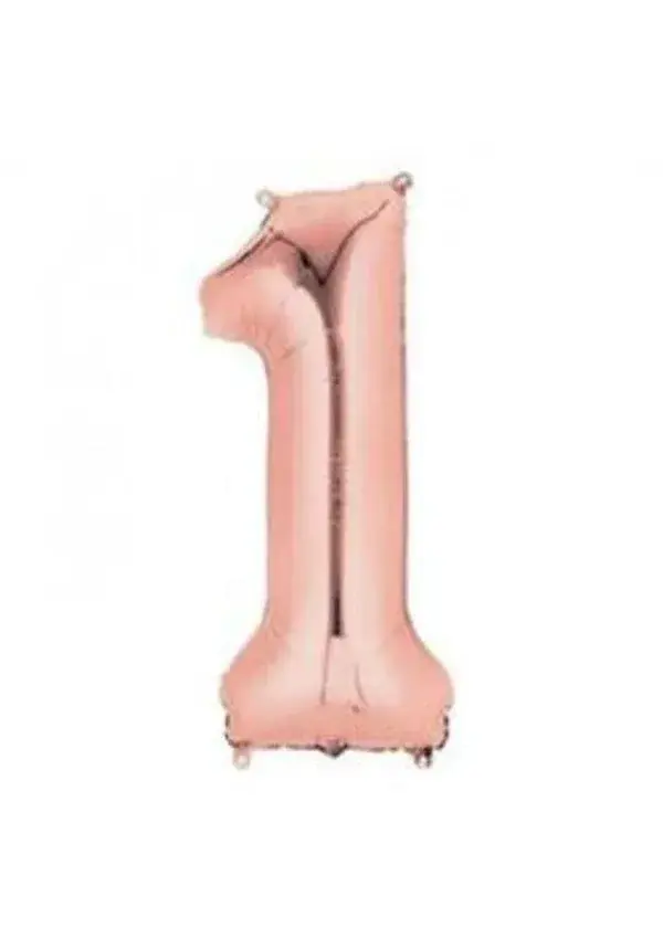 1 Rakam Folyo Balon Rose Gold 40cm
