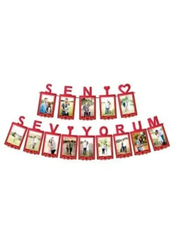 Seni Seviyorum Fotoğraf Çerçeveli Banner