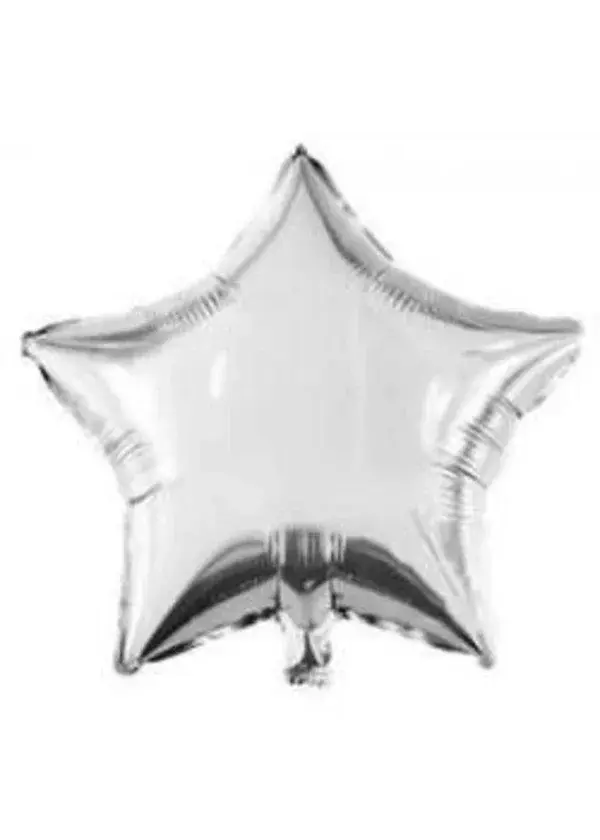 Gümüş Yıldız Folyo Balon 60cm