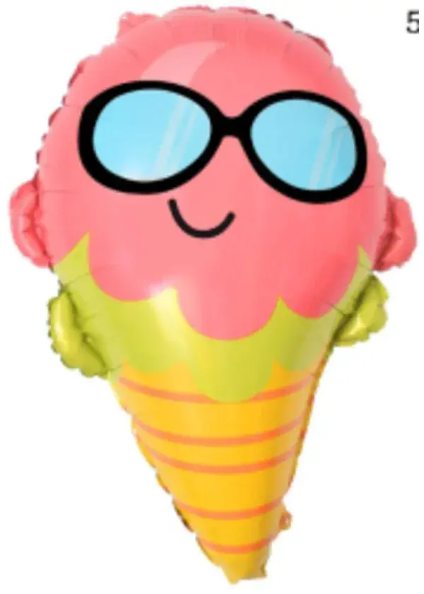 Gözlüklü Dodurma Supershape Folyo Balon 65cm