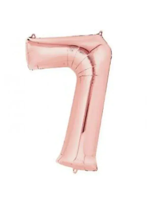 7 Rakam Folyo Balon Rose Gold 100cm