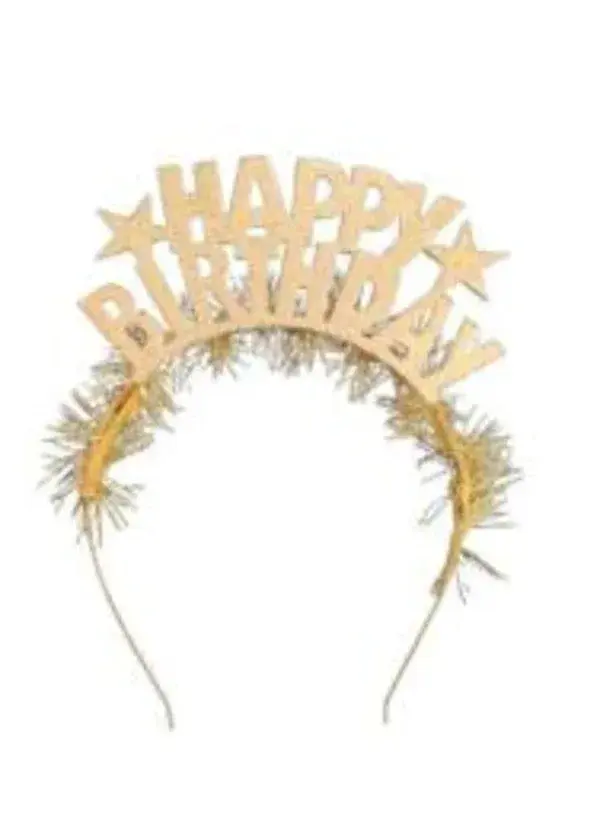 Happy Birthday Parti Tacı Altın