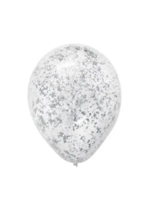 Gümüş Kırpıntı Şeffaf Balon İçi Konfeti