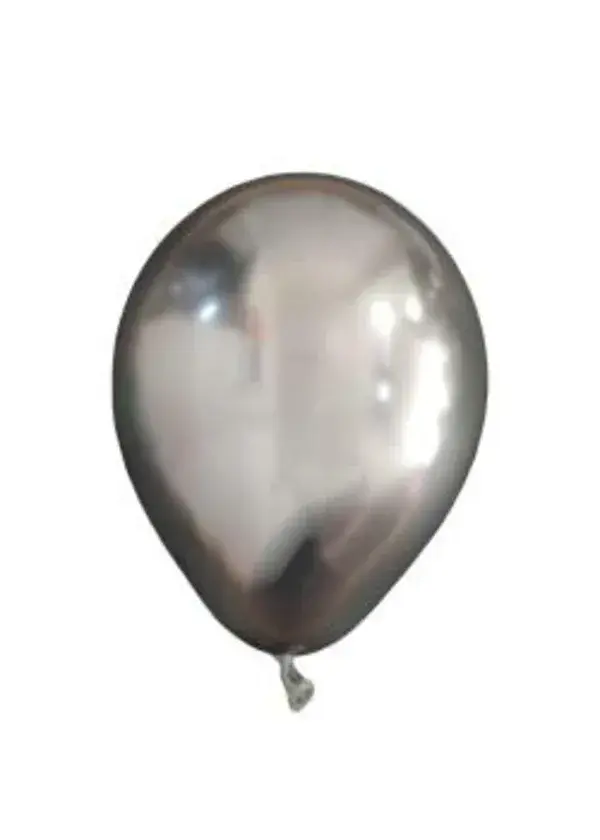 Krom Mini Gümüş Dekorasyon Balonu 10'lu