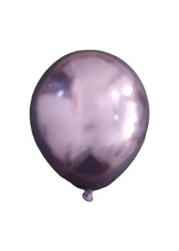 Krom Mini Mor Dekorasyon Balonu 10'lu