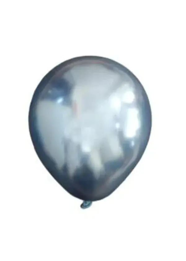 Krom Mini Mavi Dekorasyon Balonu 10'lu