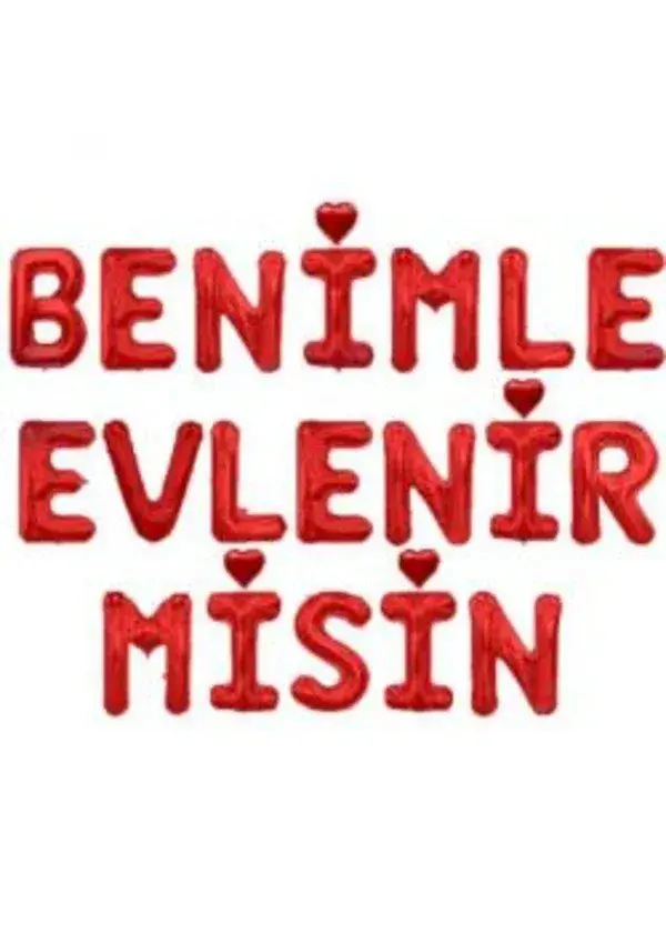 Benimle Evlenir Misin Folyo Balon Seti