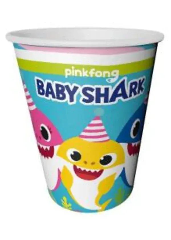 Baby Shark Karton Bardak 8'li