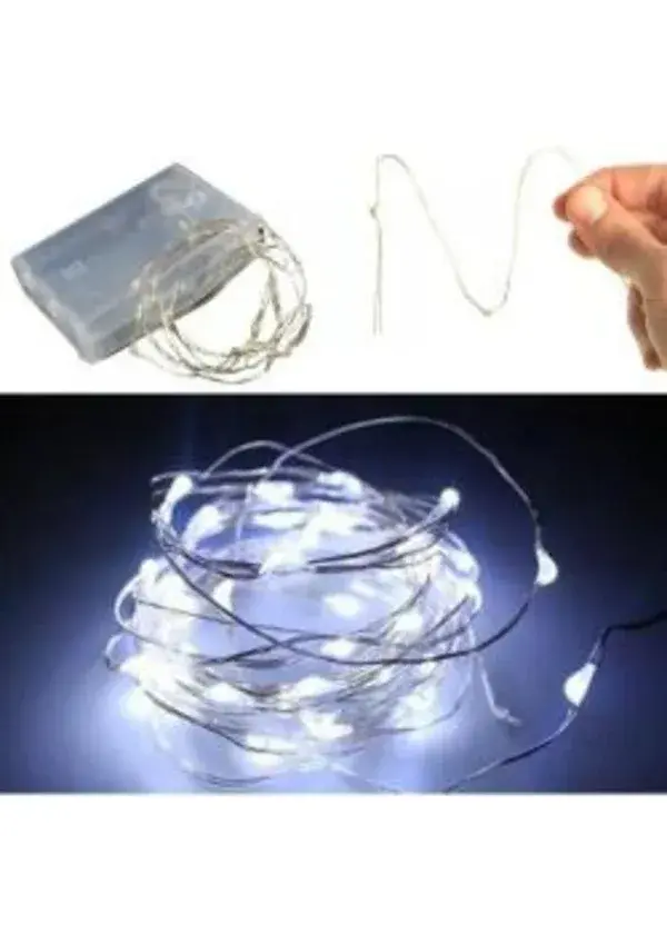 Beyaz Renk Tel Led Işık 3mt