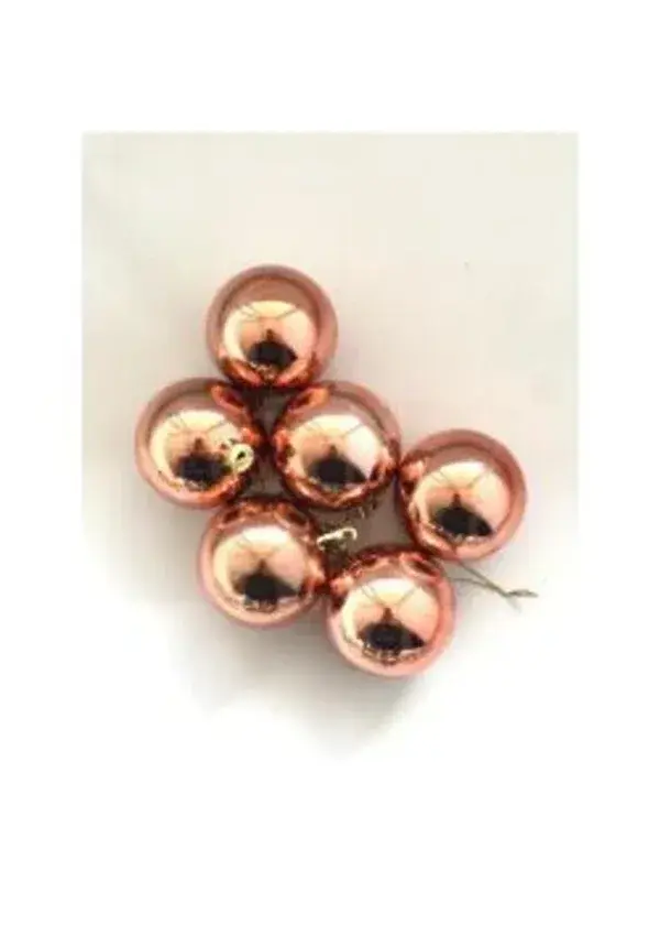 Yılbaşı Ağacı Süsleme Topları Pembe 4cm 6'lı