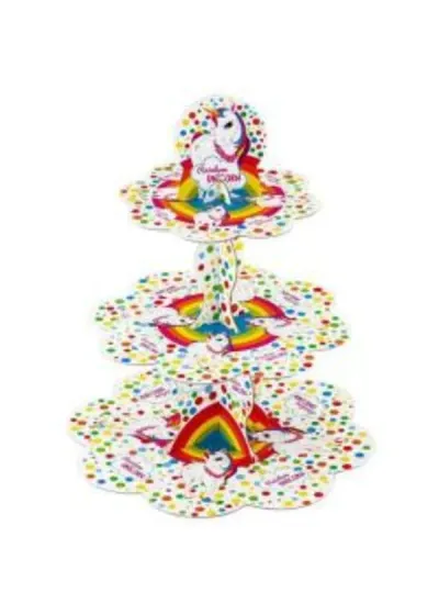 Unicorn Rainbow Temalı Kek Standı