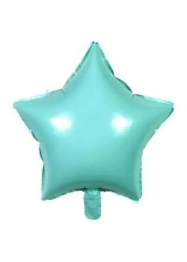 Makaron Yıldız Folyo Balon Su Yeşili 45cm