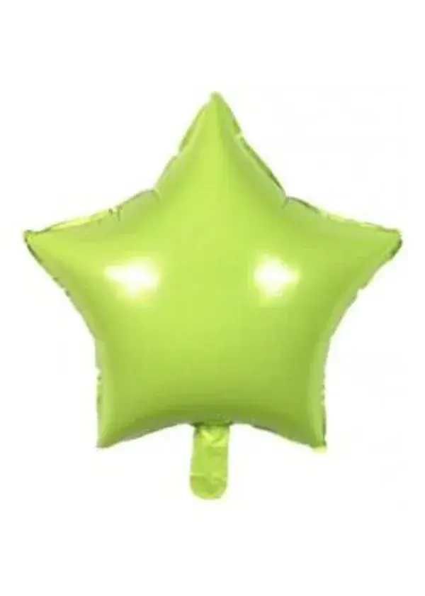 Makaron Yıldız Folyo Balon Açık Yeşil 45cm