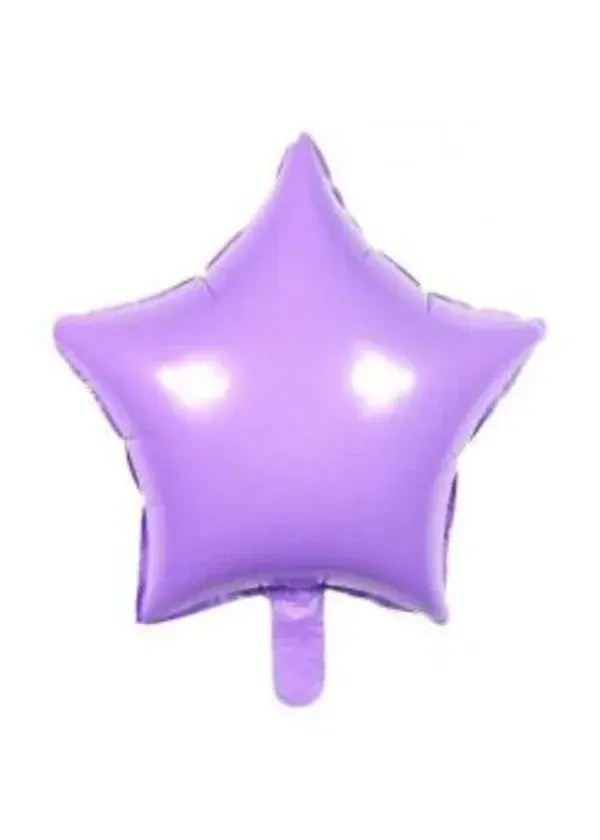 Makaron Yıldız Folyo Balon Lila 45cm